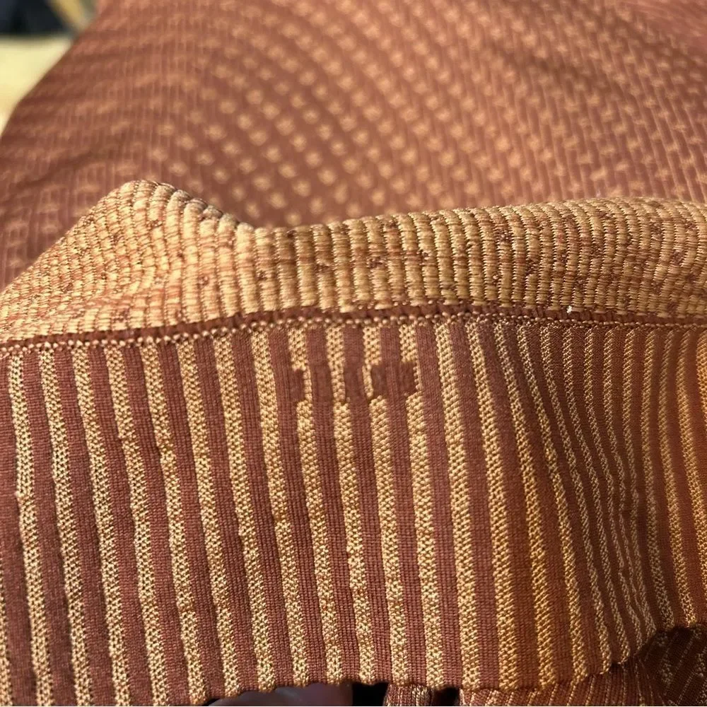 Lululemon Rest Less Pullover Top Grid Warp Date Brown / Desert Sun Size 12